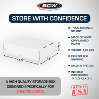 BCW Card Storage Box with Full Lid 3200