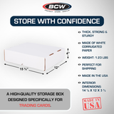 BCW Card Storage Box with Full Lid 3200 [Set of 2]